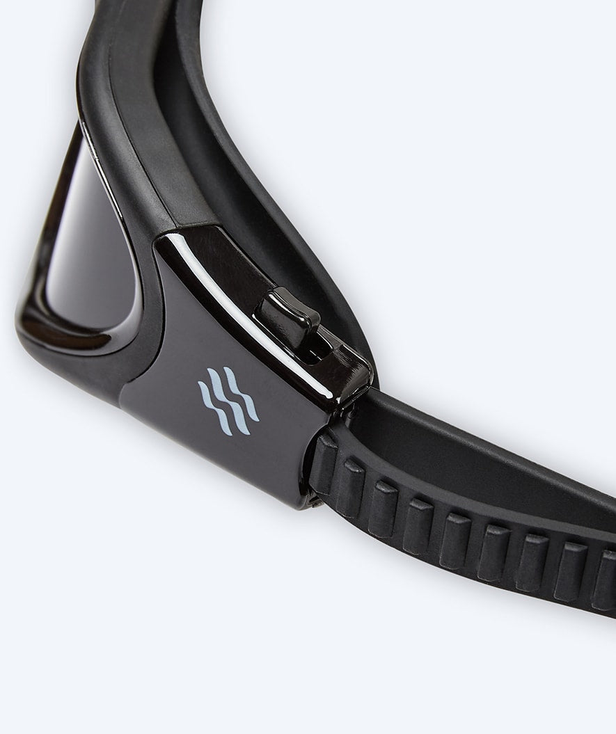 Watery exercise swim goggles - Raven Active - Black (Smoke lens)