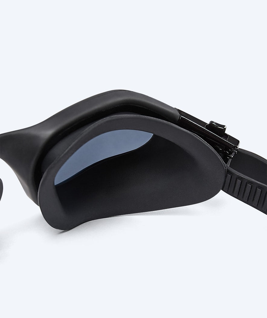 Watery exercise swim goggles - Raven Active - Black (Smoke lens)