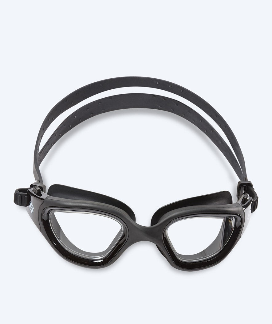 Watery training swimming goggles - Raven Active - Black/clear