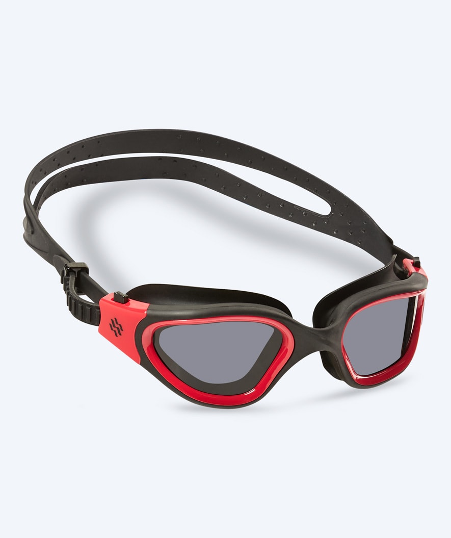 Watery training swimming goggles - Raven Active - Black/red 1.0