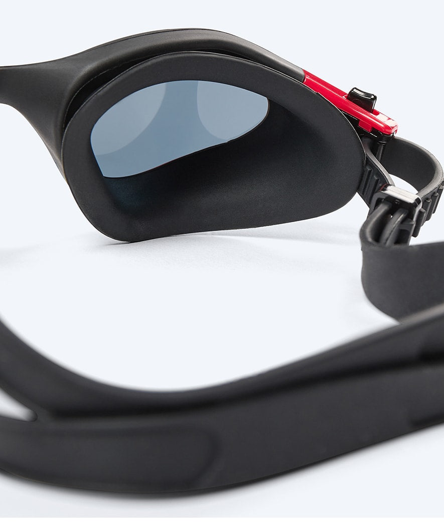 Watery training swimming goggles - Raven Active - Black/red 1.0