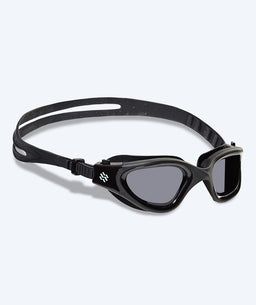 Watery nearsighted prescription swim goggles for adults - (-2,0) to (-6,0) - Raven Active - Black (Smoke lens)