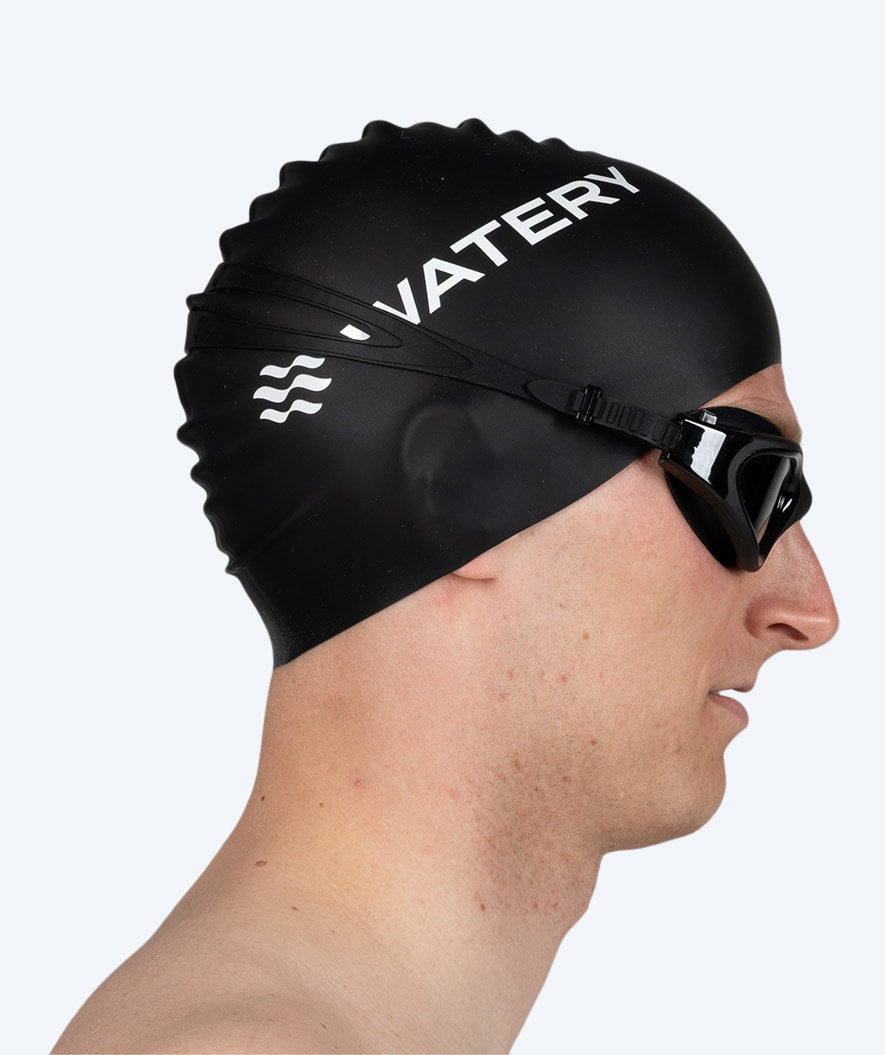 Watery training swimming goggles - Raven Active - Black (Smoke lens)