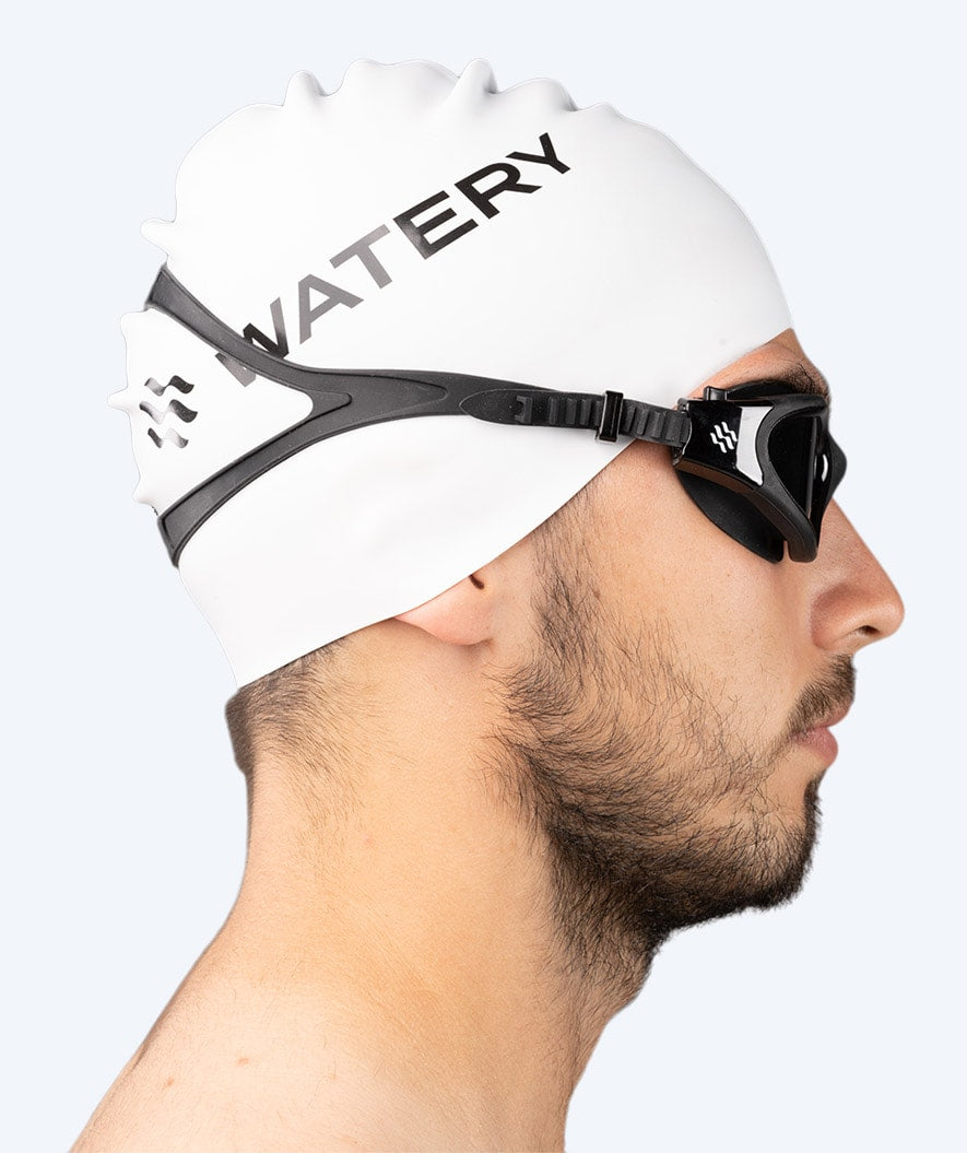 Watery exercise swim goggles - Raven Active - Black (Smoke lens)