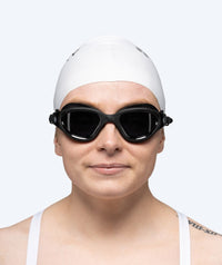 Watery training swimming goggles - Raven Active - Black (Smoke lens)