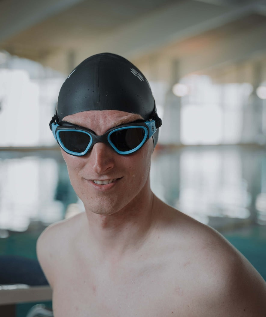 Watery training swimming goggles - Raven Active - Black/blue 1.0