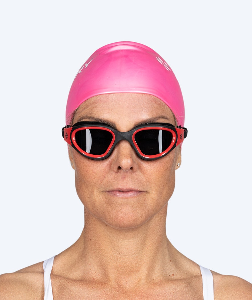 Watery training swimming goggles - Raven Active - Black/red 1.0