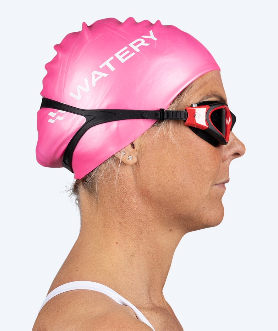 Watery training swimming goggles - Raven Active - Black/red 1.0