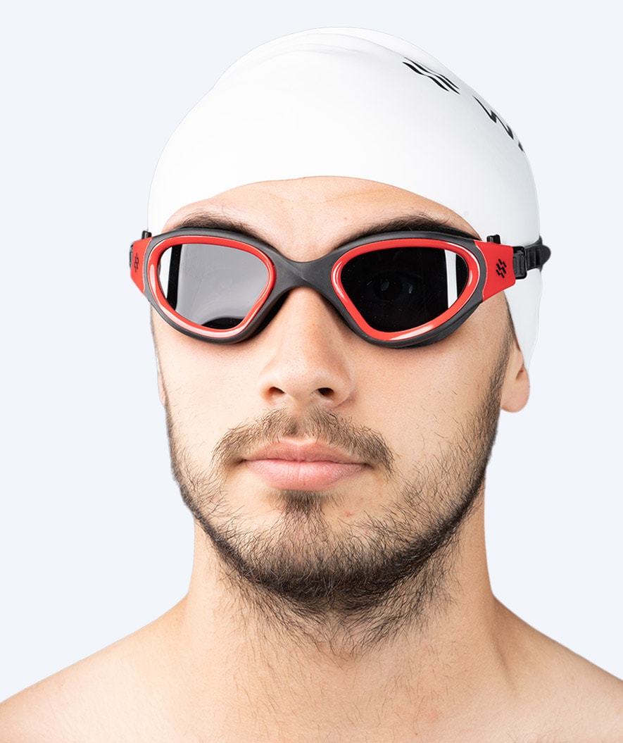 Watery training swimming goggles - Raven Active - Black/red 1.0