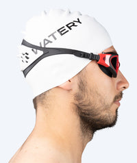 Watery training swimming goggles - Raven Active - Black/red 1.0