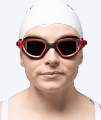 Watery training swimming goggles - Raven Active - Black/red 1.0