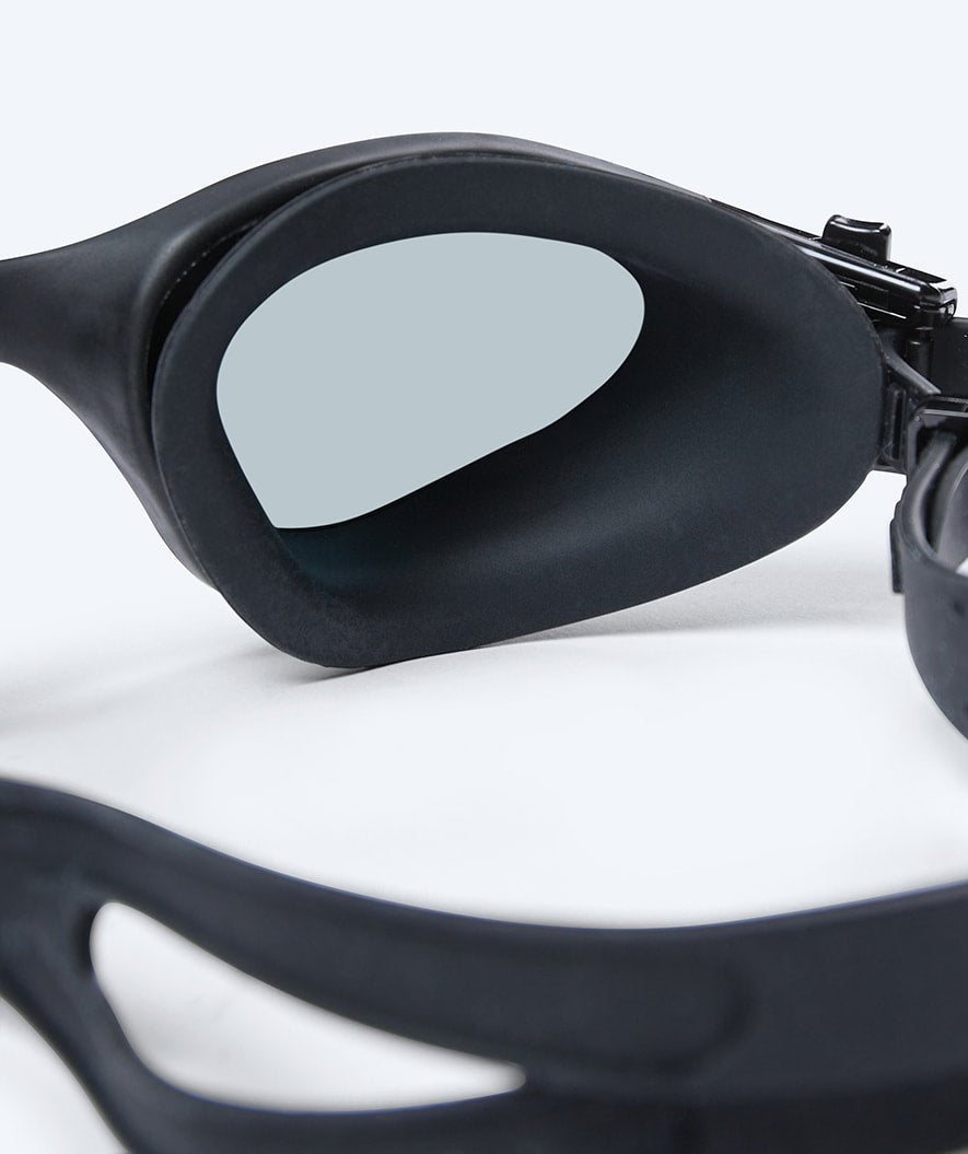 Watery exercise swim goggles - Raven Mirror - Black/blue