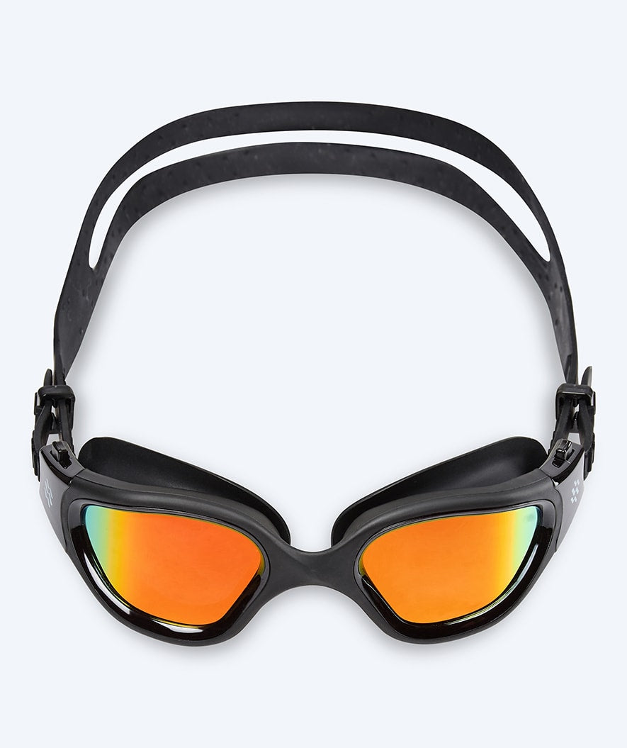 Watery exercise swim goggles - Raven Mirror - Black/gold