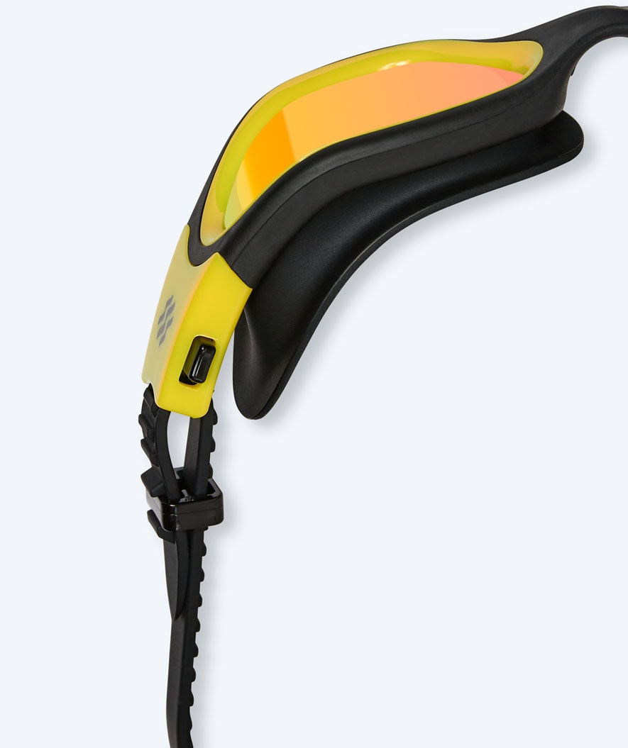 Watery training swimming goggles - Raven Mirror - Black/yellow