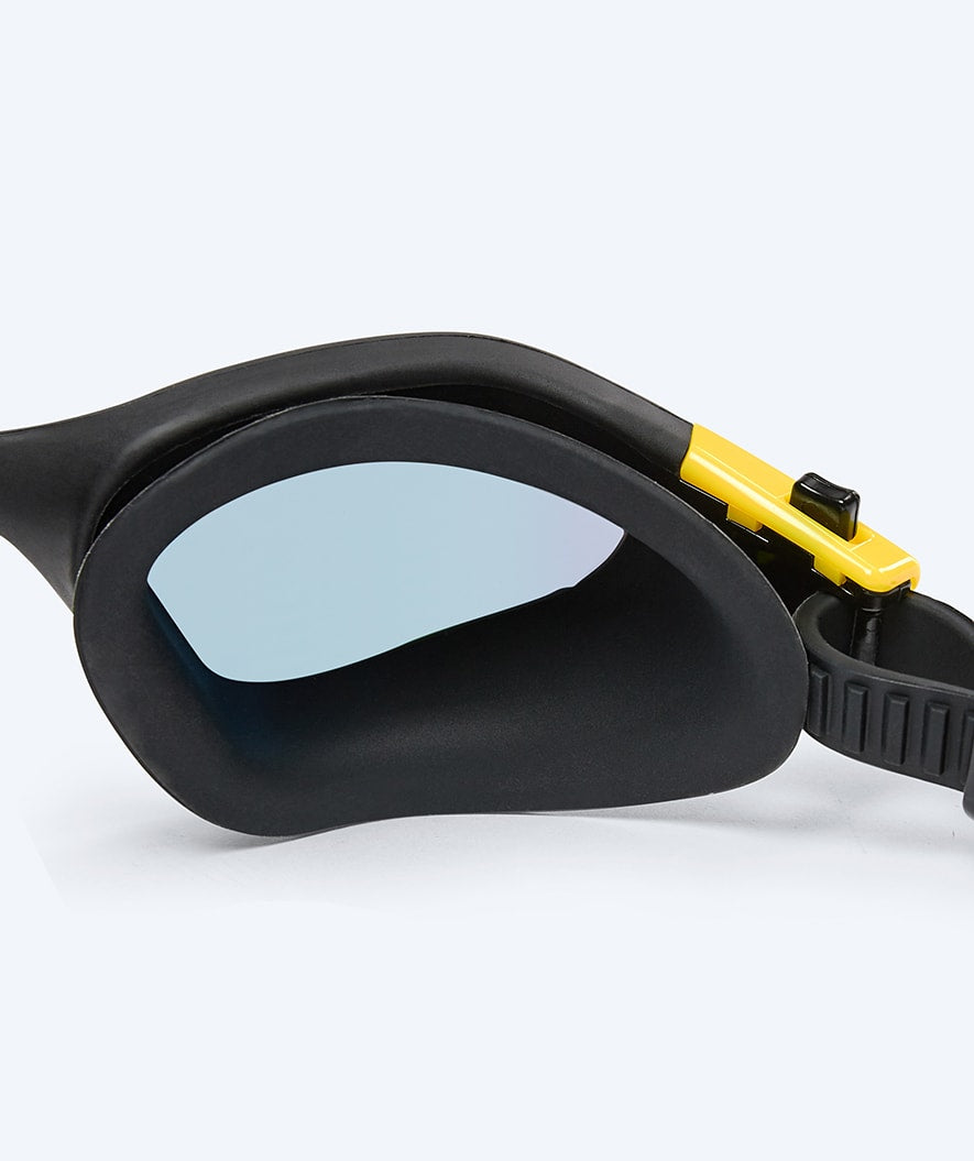 Watery training swimming goggles - Raven Mirror - Black/yellow
