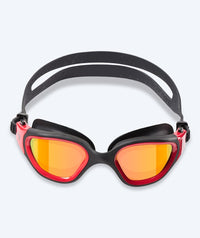 Watery exercise swim goggles - Raven Mirror - Black/red