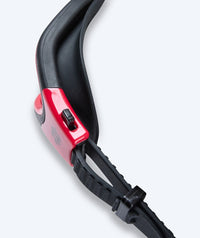 Watery exercise swim goggles - Raven Mirror - Black/red