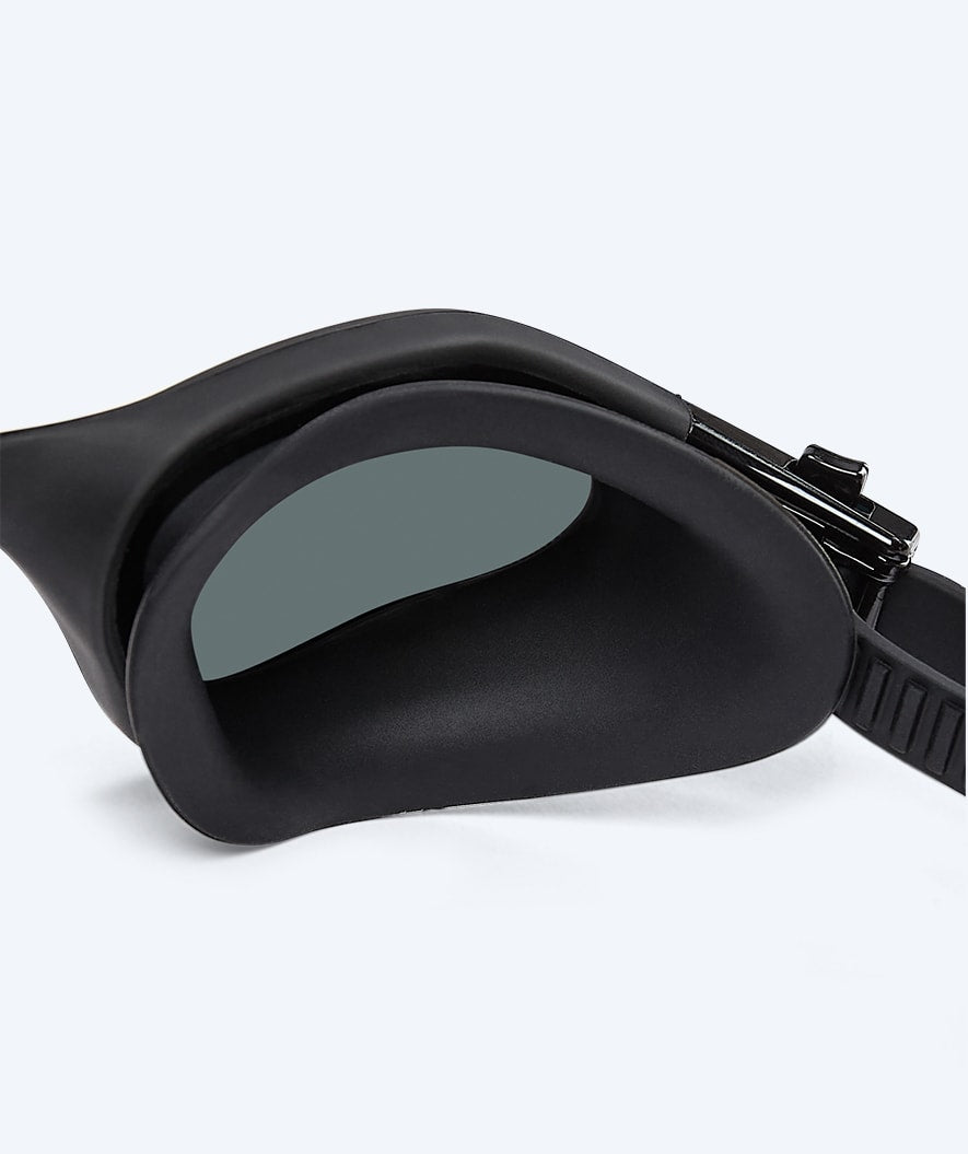 Watery exercise swim goggles - Raven Mirror - Black/silver