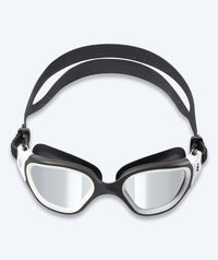 Watery training swimming goggles - Raven Mirror - Black/white