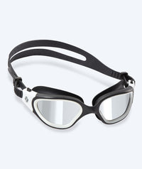 Watery training swimming goggles - Raven Mirror - Black/white