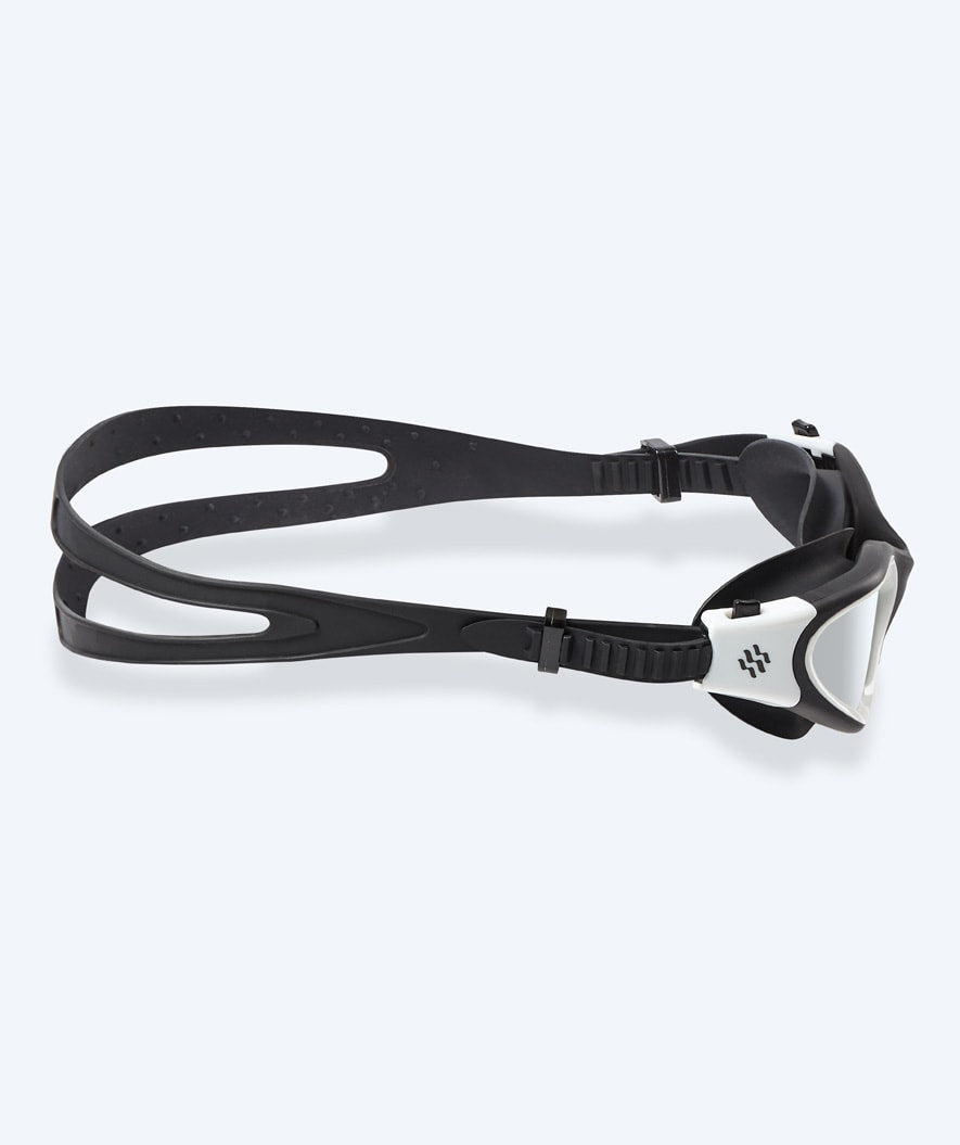 Watery exercise swim goggles - Raven Mirror - Black/white