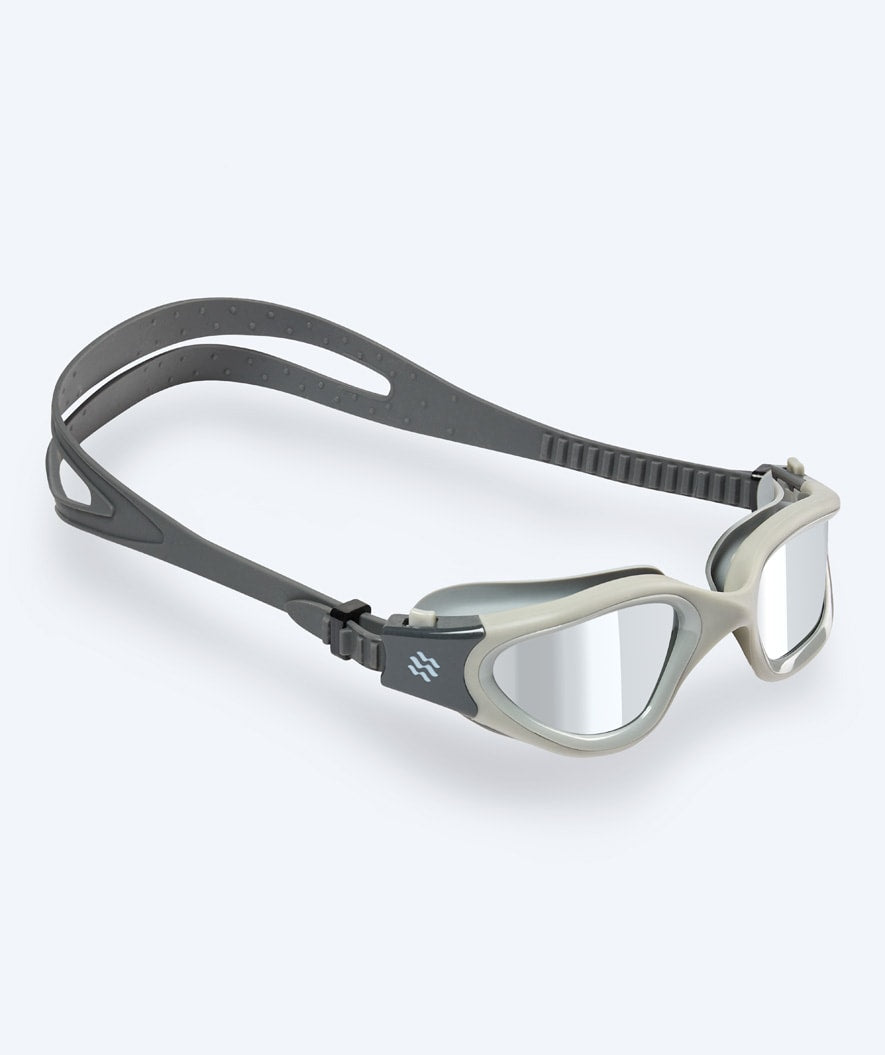 Watery training swimming goggles - Raven Mirror - Dark gray/silver