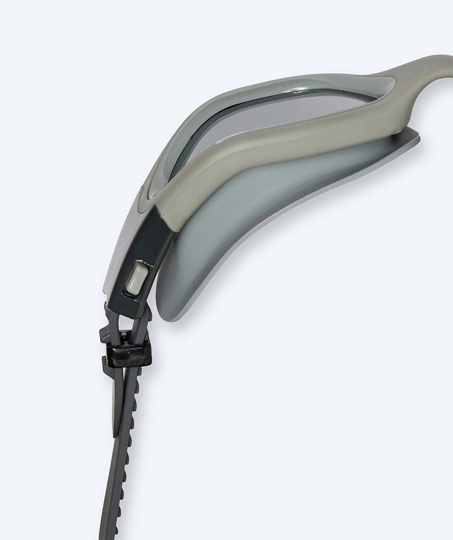 Watery exercise swim goggles - Raven Mirror - Dark grey/silver