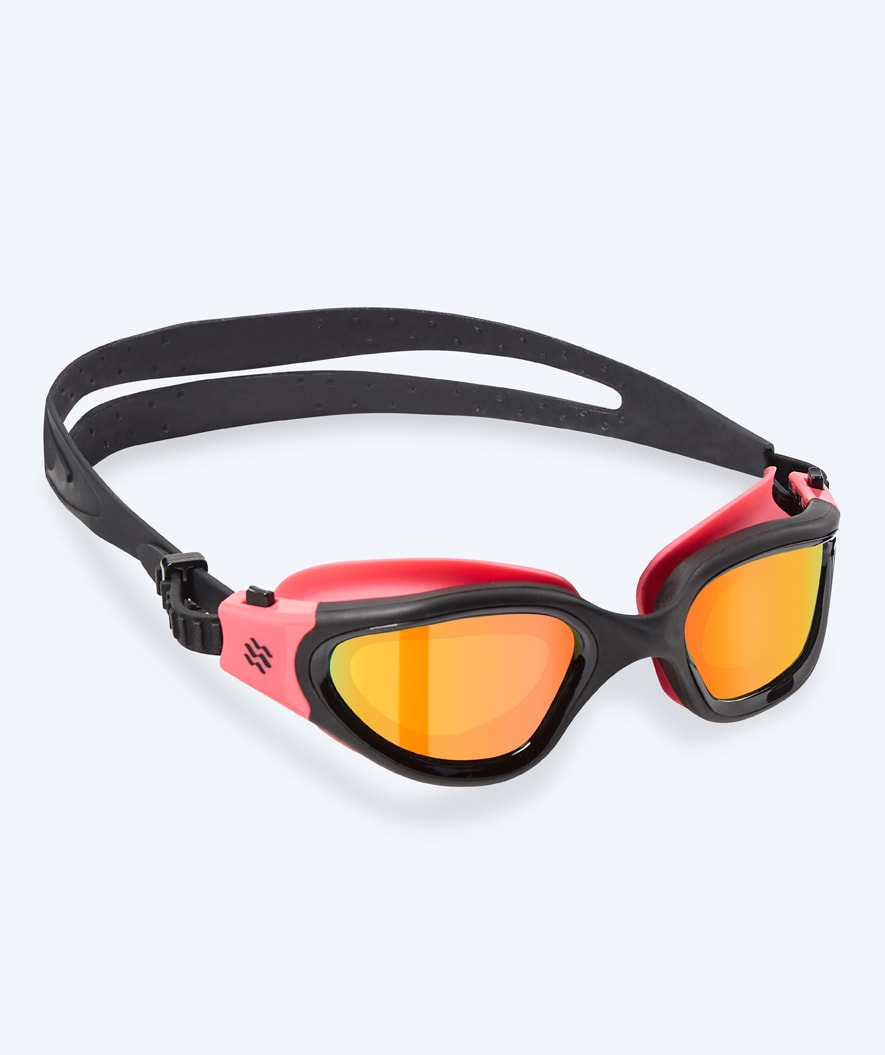 Watery training swimming goggles - Raven Mirror - Pink/gold