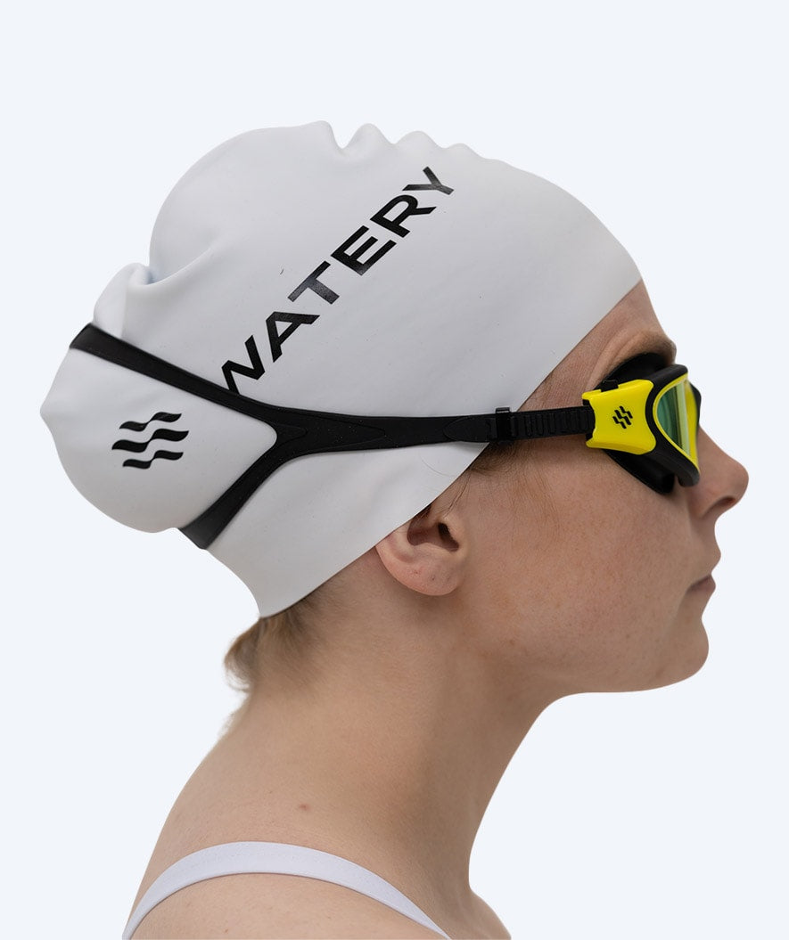 Watery training swimming goggles - Raven Mirror - Black/yellow