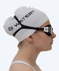 Watery exercise swim goggles - Raven Mirror - Black/white