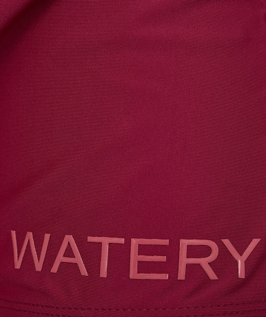 Watery bikini bottom for women - Remington - Dark red