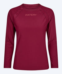Watery UV-shirt for women - Remington Long Sleeve Rashguard - Dark red