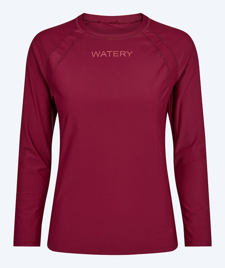 Watery UV-shirt for women - Remington Long Sleeve Rashguard - Dark red
