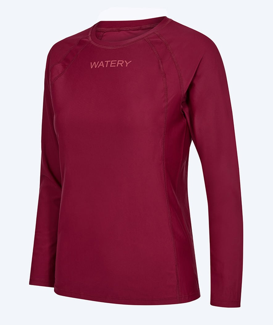 Watery UV-shirt for women - Remington Long Sleeve Rashguard - Dark red