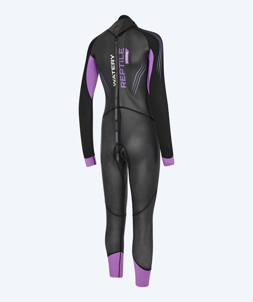 Watery wetsuit for women - Reptile Core - Black/purple