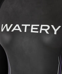 Watery wetsuit for women - Reptile Core - Black/purple