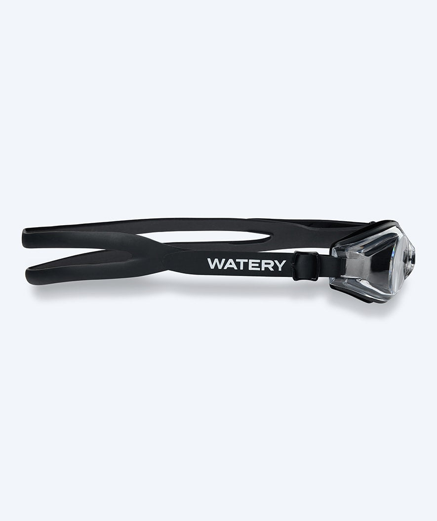 Watery farsighted prescription swim goggles for adults - (+2.0) to (+4.5) - Ridley - Black