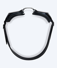 Watery farsighted prescription swim goggles for adults - (+2.0) to (+4.5) - Ridley - Black (Smoke lens)
