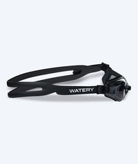 Watery farsighted swimming goggles with prescription for adults - (+2.0) – (+4.5) - Ridley - Black (Smoke lens)