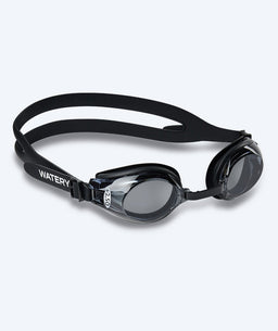 Watery farsighted swimming goggles with prescription for adults - (+2.0) – (+4.5) - Ridley - Black (Smoke lens)