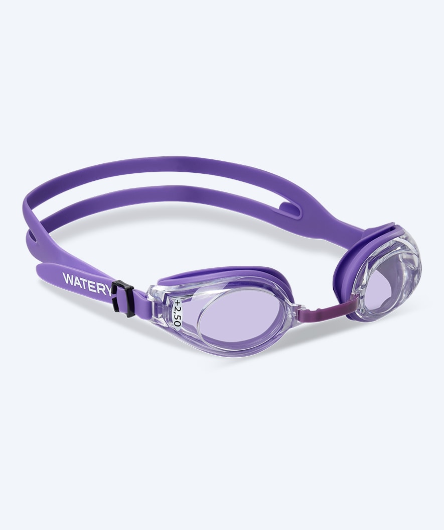 Watery farsighted swimming goggles with prescription for adults - (+2.0) – (+4.5) - Ridley - Purple