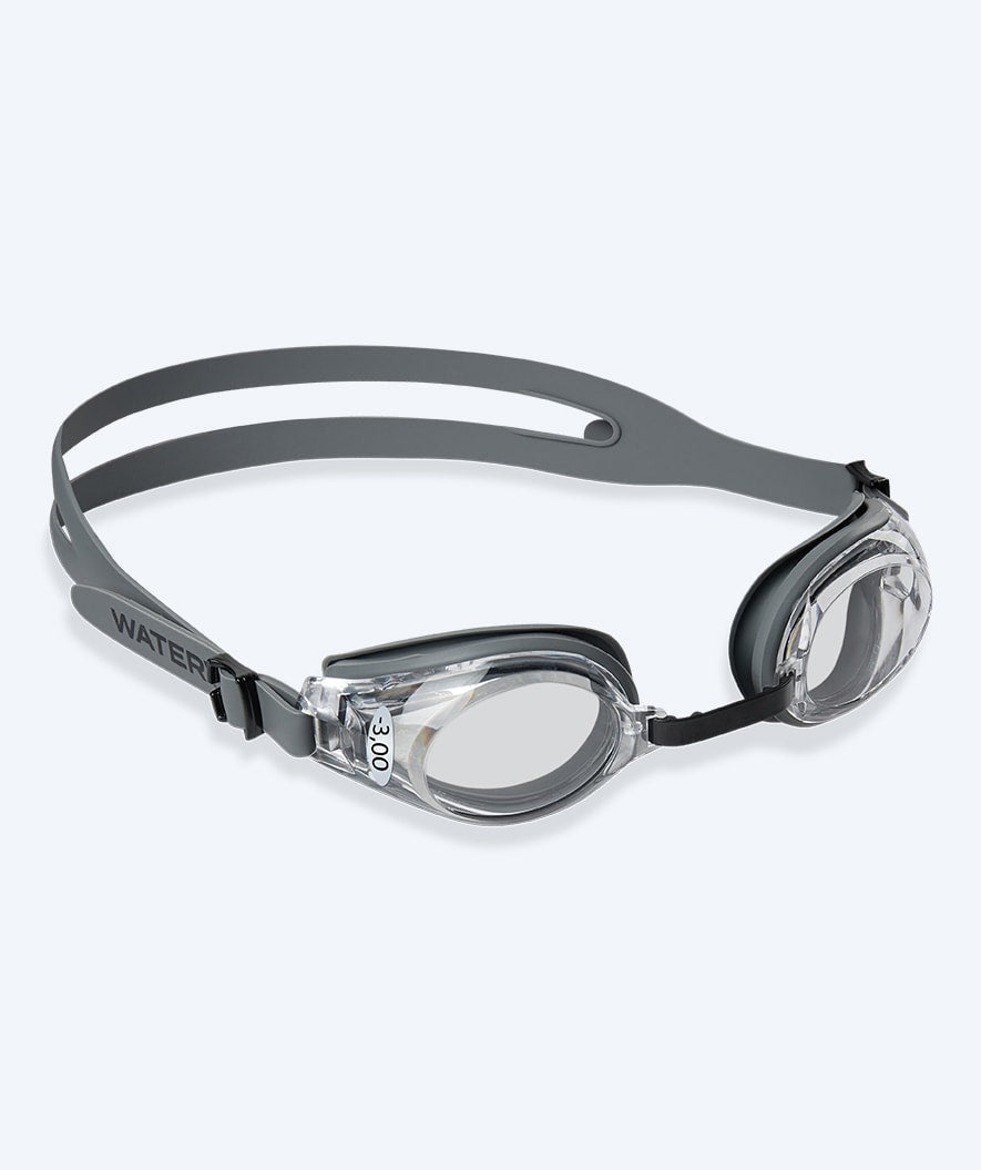Watery nearsighted swimming goggles with prescription for adults - (-1.5) – (-7.0) - Ridley - Black