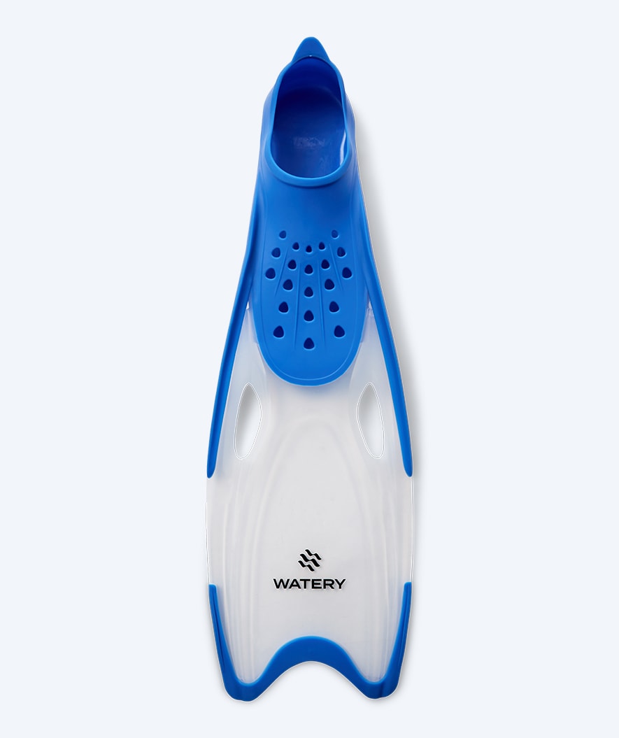 Watery diving fins for junior (34-37) - Rilian - Blue/clear