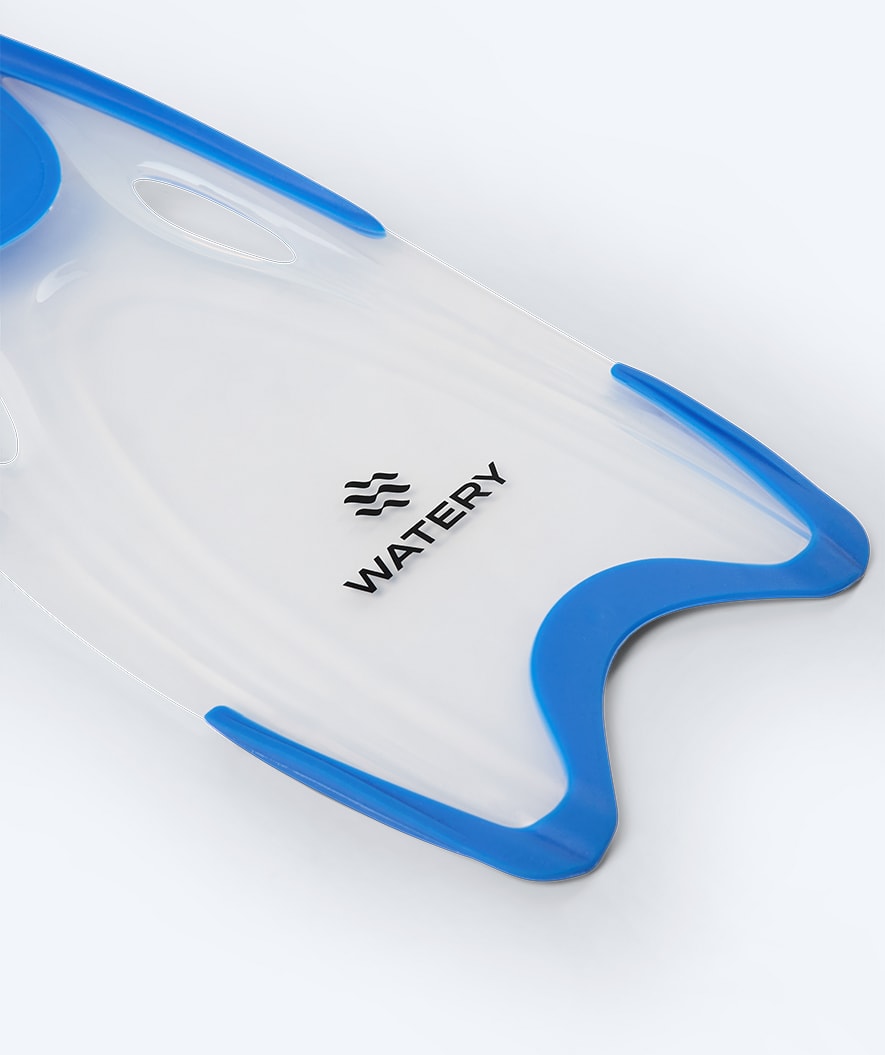 Watery diving fins for junior (34-37) - Rilian - Blue/clear