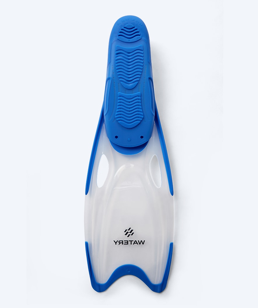 Watery diving fins for junior (34-37) - Rilian - Blue/clear