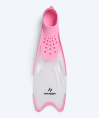 Watery diving fins for junior (34-37) - Rilian - Pink/white