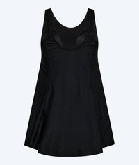 Watery swimsuit with skirt for women - River - Black/white