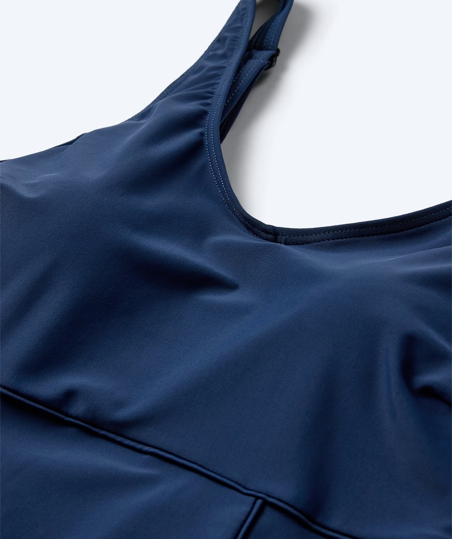 Watery swimsuit with skirt for women - River - Dark blue