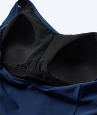 Watery swimsuit with skirt for women - River - Dark blue