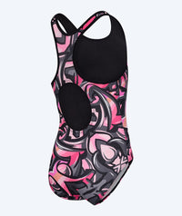 Watery swimsuit for girls - Rodney - Light pink/black
